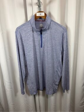 Flag & Anthem MadeFlex Men’s L Blue 1/4 Zip Performance Pullover Stretch Golf